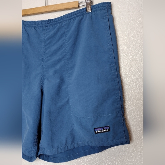 Patagonia Men's Blue Drawstring Outdoors Swim Trunks Shorts Size S - Picture 4 of 16